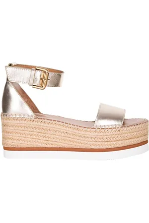 See by Chloé Sko, Dame, Grå, 40 EU, Moderne Flade Sandaler til Kvinder
