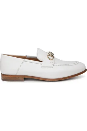 Salvatore Ferragamo Sko, Dame, , 38 1/2 EU, Læder, Almond Toe Læder Loafers