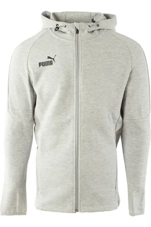 PUMA Sweathshirts & Hoodies, Herre, Grå, 2XL, Bomuld, Herre Teamfinal Zip-through Sweatshirt