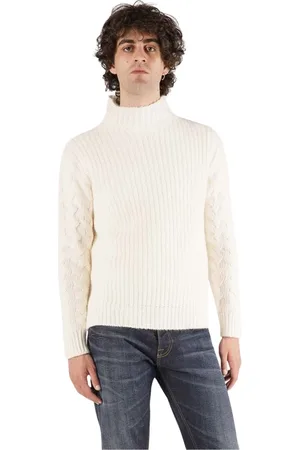 PT Torino Strik, Herre, Hvid, L, Uld, Turtleneck