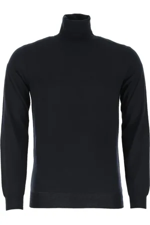 Paolo Pecora Strik, Herre, Blå, XL, Uld, Turtleneck