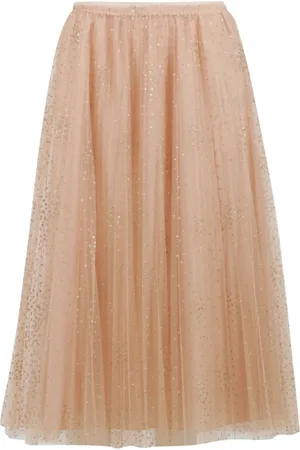 RED Valentino Nederdel, Dame, , S, Nude Polka Dot Midi Nederdel