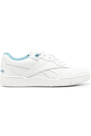 Reebok Sko, Herre, Hvid, 41 1/2 EU, Uld, Blå BB 4000 II Logo-Debossed Sneakers