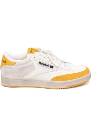 Reebok Sko, Herre, Hvid, 40 1/2 EU, Uld, Stilfulde hvide og orange Catalyst Club C Sneakers