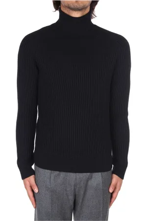 ZANONE Strik, Herre, Blå, 2XL, Uld, Turtleneck