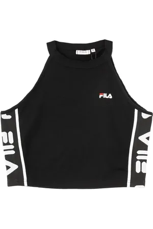 Fila Top, Dame, Sort, L, Sort Cropped Top - Streetwear Stil