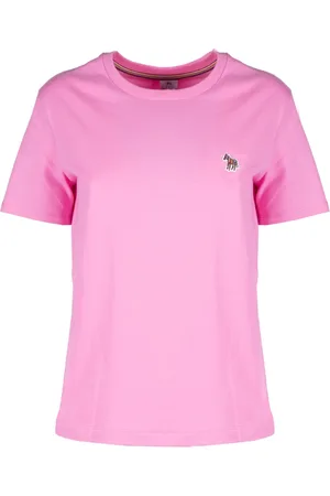 Paul Smith Top, Dame, Lyserød, L, Bomuld, Zebra Logo T-shirt