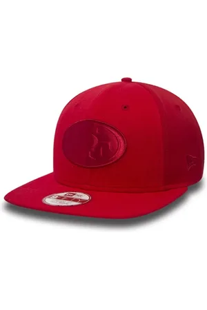 New Era Tilbehør, unisex, Rød, S/M, Rød Embosset Snapback Cap
