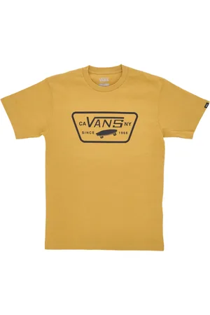 Vans Top, Herre, Gul, XL, Full Patch Tee Narcissus/Black - Streetwear Kollektion