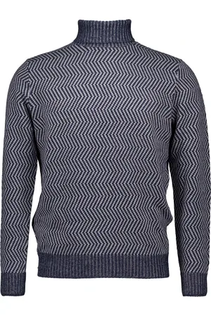 Gentiluomo Strik, Herre, Blå, 2XL, Uld, Blå Stilfuld Skjorte