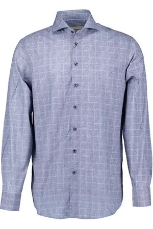 john miller Skjorte, Herre, Blå, 5XL, Blå langærmede skjorter