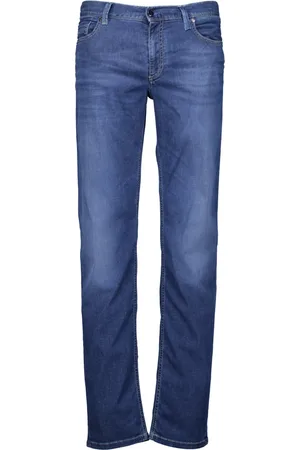 Alberto Jeans, Herre, Blå, W40 L32, Uld, Mørkeblå Stilfuld Model
