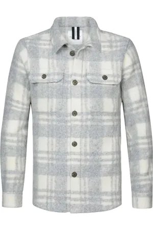 Profuomo Jakke, Herre, Grå, 2XL, Uld, Grå langærmede skjorter