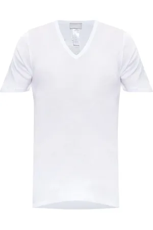 Hanro Top, Herre, Hvid, M, Bomuld, Bomuld T-shirt