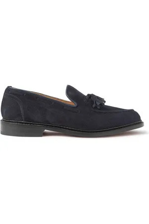 TRICKERS Sko, Herre, Blå, 40 1/2 EU, Suede, Suede Tassel Loafers