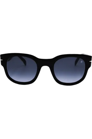 DB EYEWEAR BY DAVID BECKHAM Tilbehør, Herre, Sort, 49 MM, Uld, Rektangulære sorte solbriller