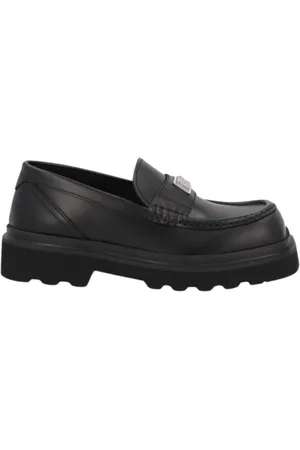 Dolce & Gabbana Sko, Dame, Sort, 35 EU, Læder, Sorte Sandaler med Læderplade