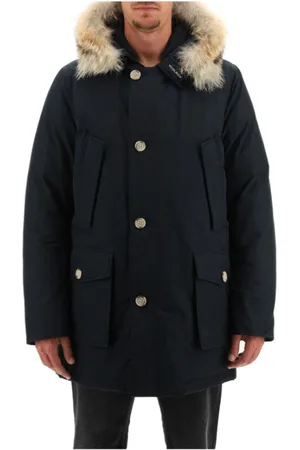 Woolrich Jakke, Herre, Blå, S, Mørkeblå Arctic Parka med Aftagelig Pels