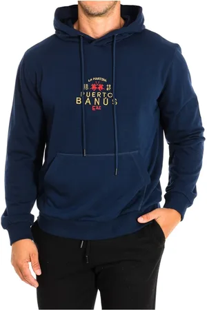 La Martina Sweathshirts & Hoodies, Herre, Blå, 3XL, Bomuld, Hættetrøje med broderet logo