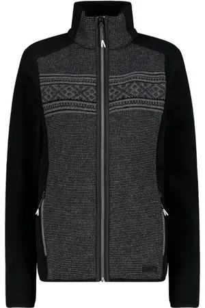 CMP Strik, Dame, Sort, 2XL, Arctic Fleece Sweater med lynlås