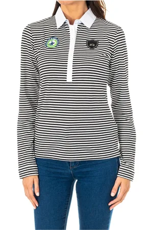 La Martina Top, Dame, Hvid, XS, Uld, Langærmet polo med originalt design