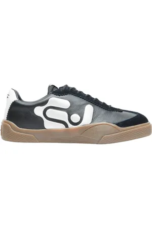 Eytys Sko, Herre, Sort, 41 EU, Læder, Santos Læder Sneakers med Ruskindspaneler