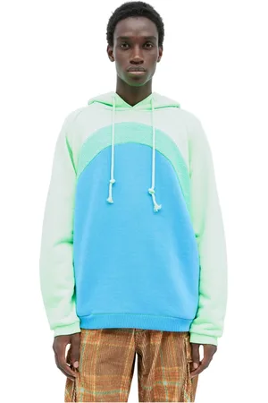 ERL Sweathshirts & Hoodies, Herre, Blå, L, Bomuld, Regnbue Hættetrøje
