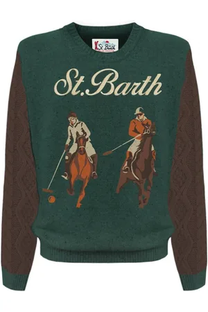 MC2 SAINT BARTH Strik, Herre, Grøn, XL, Uld, Her0001 - 10838E.horse Sweaters