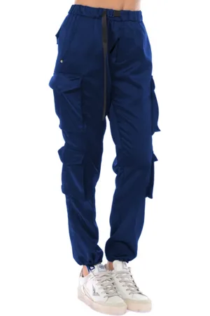 White Sand Bukser, Dame, Blå, XS, Satin, Cargo Bukser i Satin