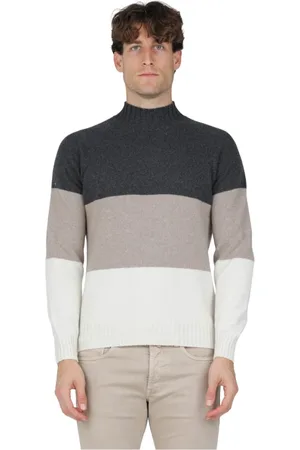 Gran Sasso Strik, Herre, , XL, Uld, Tricolor Højhalset Trøje
