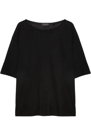 Elena Miro Top, Dame, Sort, XL, Uld, Moderne T-Shirt til Kvinder