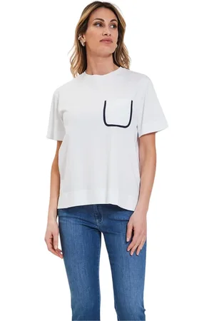 Gran Sasso Top, Dame, Hvid, XL, Uld, T-shirt med lomme