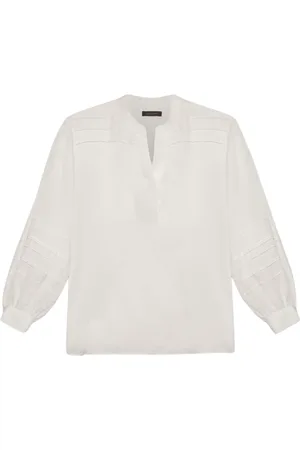 Elena Miro Bluser & Skjorter, Dame, Hvid, 2XL, Uld, Stilfuld Skjorte