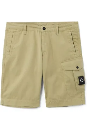 MA.STRUM Shorts, Herre, Grøn, XL, Bomuld, Cargo Shorts med Snap Fastening Lommer