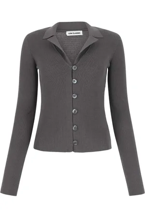 Low Classic Strik, Dame, Grå, M, Bomuld, Cardigans