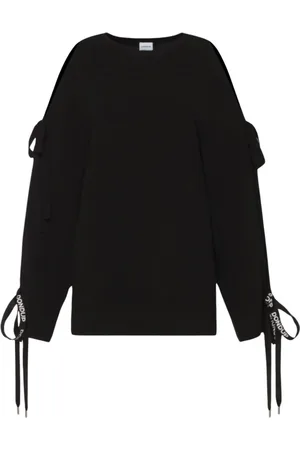Dondup Strik, Dame, Sort, XS, Langærmet Viskose Sweater