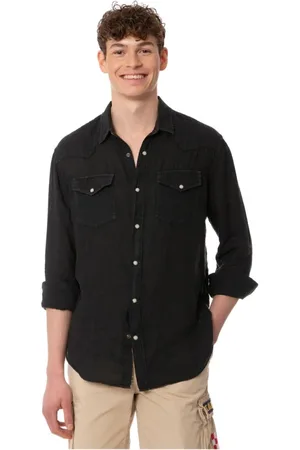 MC2 SAINT BARTH Skjorte, Herre, Sort, S, Denim, Denim skjorte