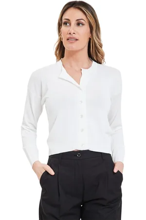 ALPHA STUDIO Strik, Dame, Hvid, XS, Rebecca Mini Cardigan