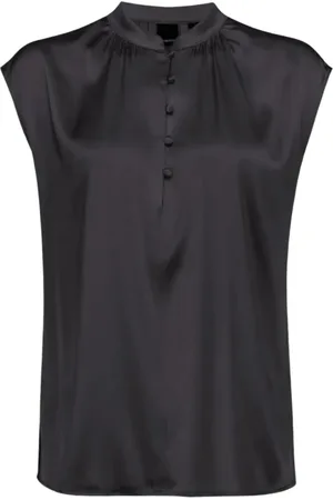 Pinko Bluser & Skjorter, Dame, Sort, XS, Satin, Satin Bluse