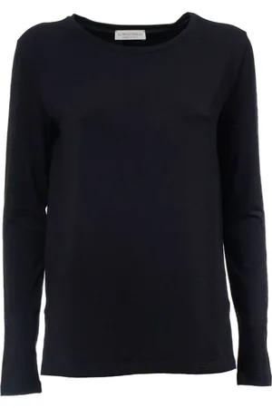 LE TRICOT PERUGIA Strik, Dame, Blå, S, Uld, Komfortabel T-shirt med lange ærmer