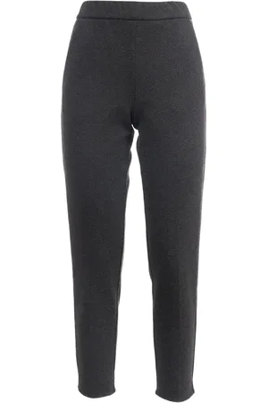 LE TRICOT PERUGIA Bukser, Dame, Grå, S, Polyester, Strikbukser med elastisk talje