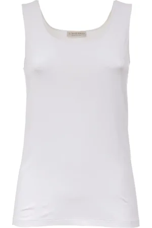 LE TRICOT PERUGIA Top, Dame, Hvid, M, Hvid Striktop