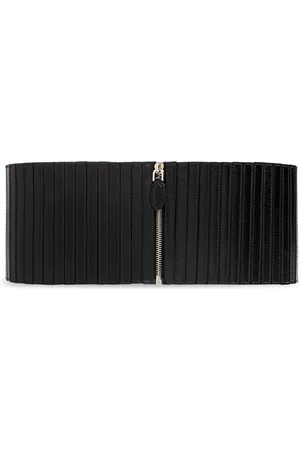 Alaïa Tilbehør, Dame, Sort, 85 CM, Læder, Læder taljebælte