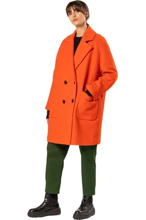 PALTÒ Frakke, Dame, , XS, Uld, Dobbeltbrystet Frakke med Raglanærmer og Oversized Pasform