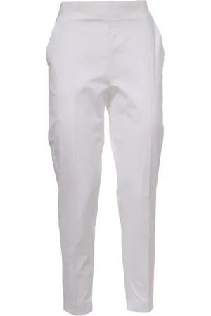 LE TRICOT PERUGIA Bukser, Dame, Hvid, XS, Bomuld, Bomuldsbukser med elastisk talje