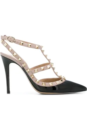 VALENTINO GARAVANI Sko, Dame, Sort, 41 EU, Uld, Rockstud Ankelrem Pumps