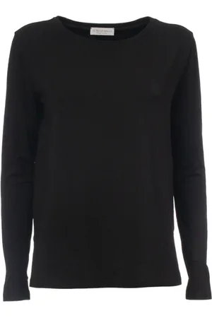 LE TRICOT PERUGIA Top, Dame, Sort, M, Uld, Komfortabelt Fit Langærmet T-Shirt