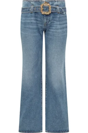 CORMIO Jeans, Dame, Blå, L, Uld, Brede jeans
