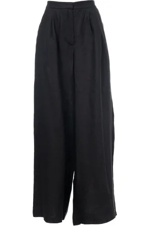 LE TRICOT PERUGIA Bukser, Dame, Sort, 2XS, Linned, Linnedbukser, Over Fit, Produceret i Italien