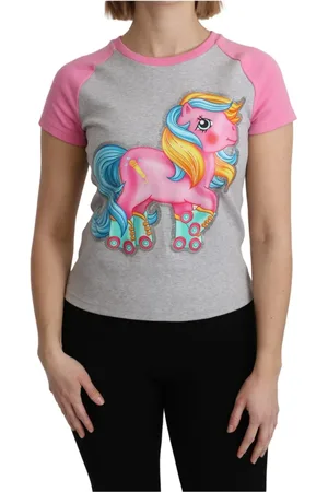 Moschino Top, Dame, Grå, L, Bomuld, My Little Pony Crew Neck T-shirt